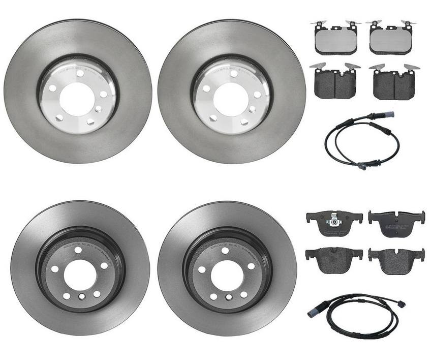 Brembo Brake Pads and Rotors Kit - Front and Rear (340mm/330mm) (Low-Met)